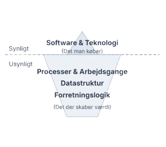 isbjerg Software & teknologi vs Processer & arbejdsgange